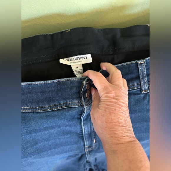 Lane Bryant Tighter Tummy Bermuda Jean Shorts - Picture 2 of 3